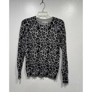 Eight 18 Lightweight Animal Print Pullover Sweater Womens Size XS Knit Stretch